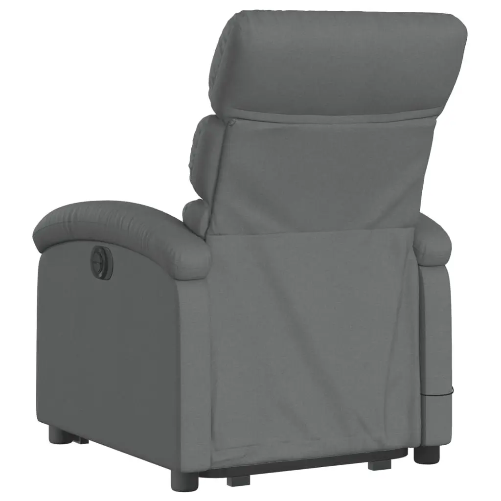 Electric Massage Recliner Chair for Living Room Grey Fabric