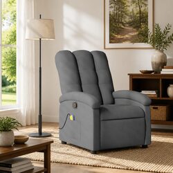 Specifications of Grey Fabric Manual Reclining Massage Chair