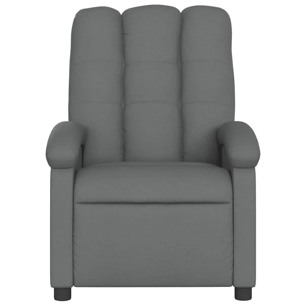Electric Massage Recliner Chair for Living Room Grey Fabric 135 Degrees