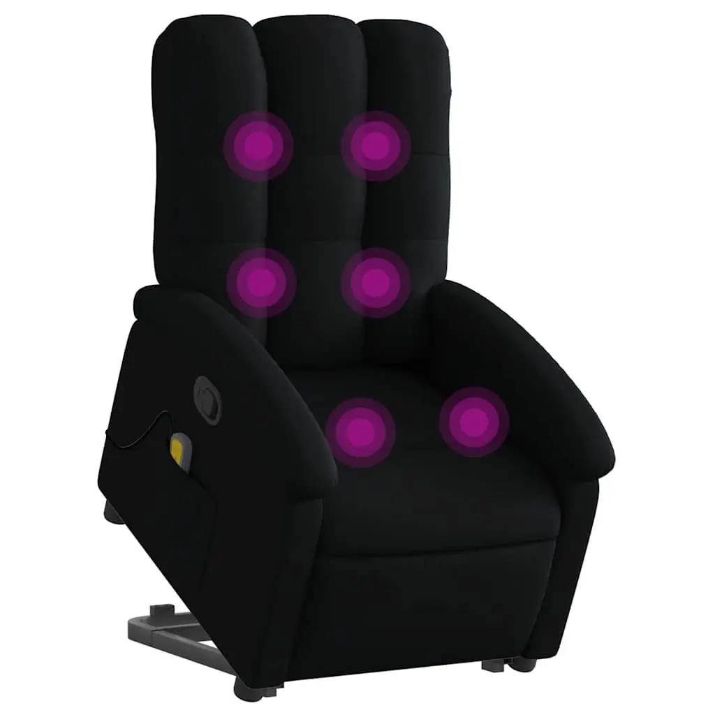 Electric Massage Recliner Chair for Living Room Black Fabric