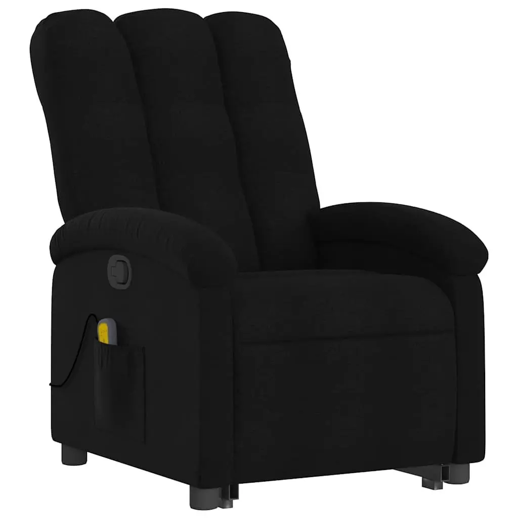 Electric Massage Recliner Chair for Living Room Black Fabric