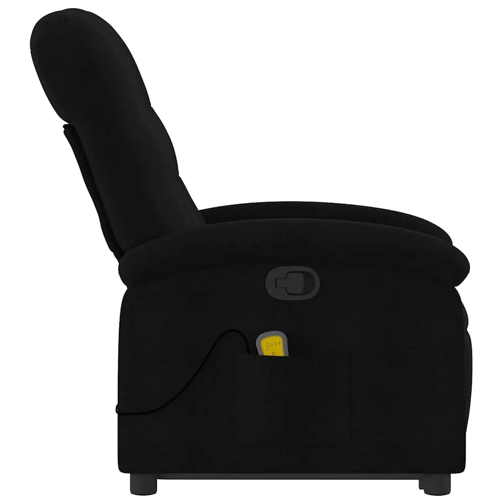 Electric Massage Recliner Chair for Living Room Black Fabric