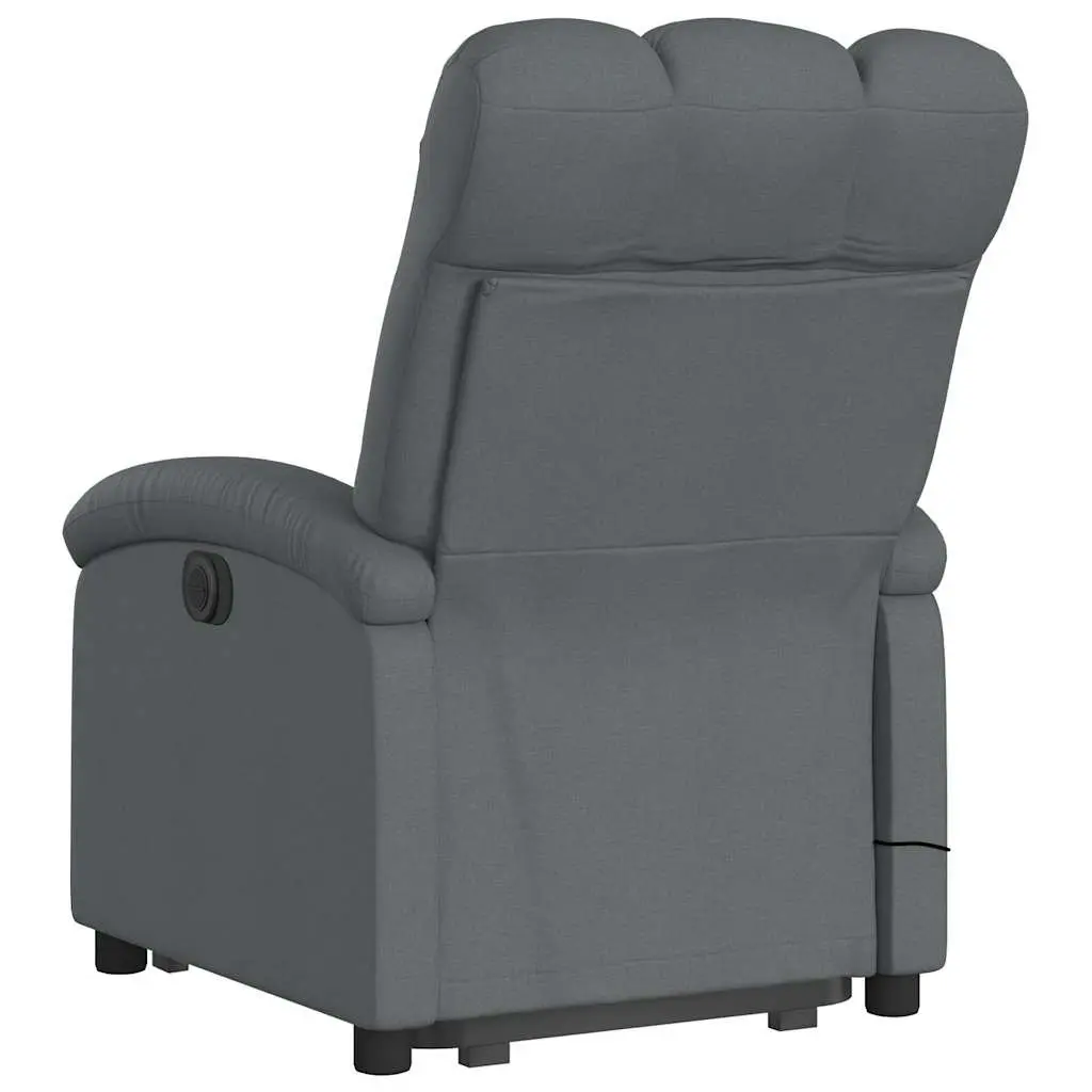 Electric Massage Recliner Chair for Living Room Grey Fabric