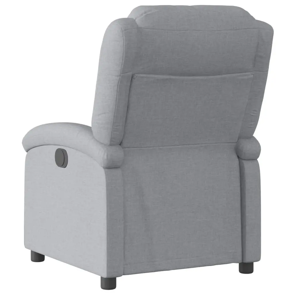 Recliner Chair for Living Room Grey Fabric Manual Reclining Armchair