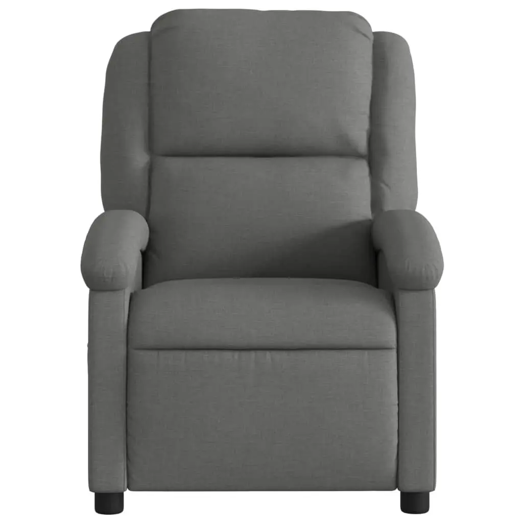 Recliner Chair Manual Reclining Armchair for Living Room Dark Grey Fabric