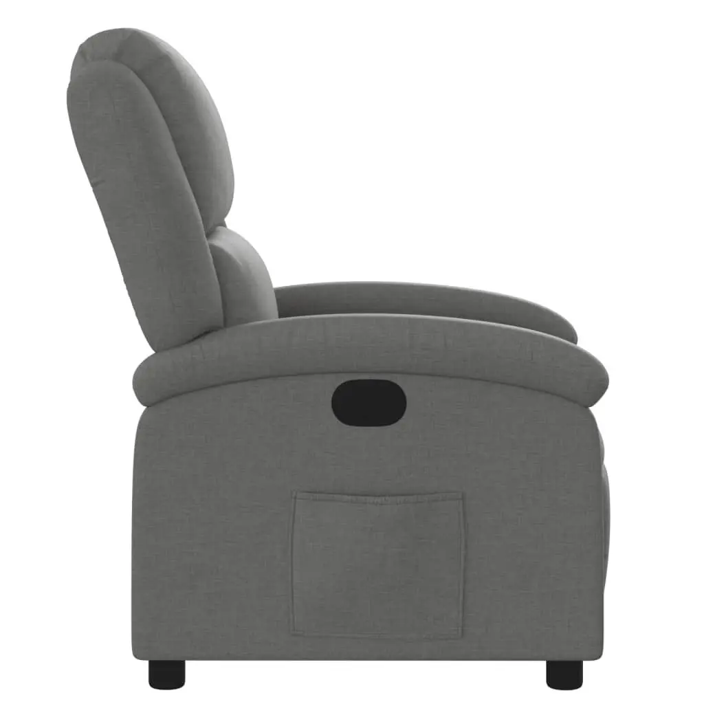 Recliner Chair Manual Reclining Armchair for Living Room Dark Grey Fabric