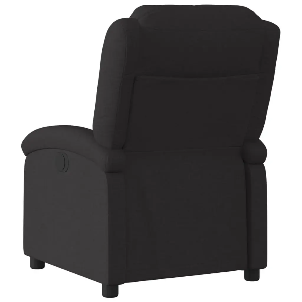 Black Fabric Recliner Armchair