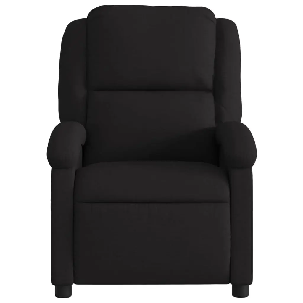 Black Fabric Recliner Armchair