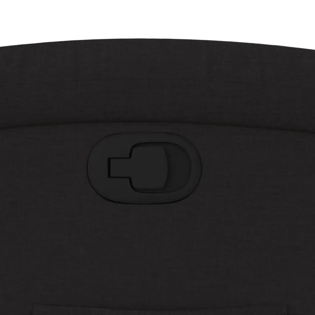 Black Fabric Recliner Armchair