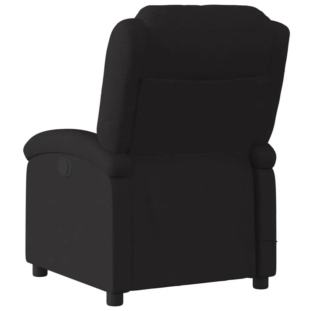 Black Fabric Manual Recliner with Massage