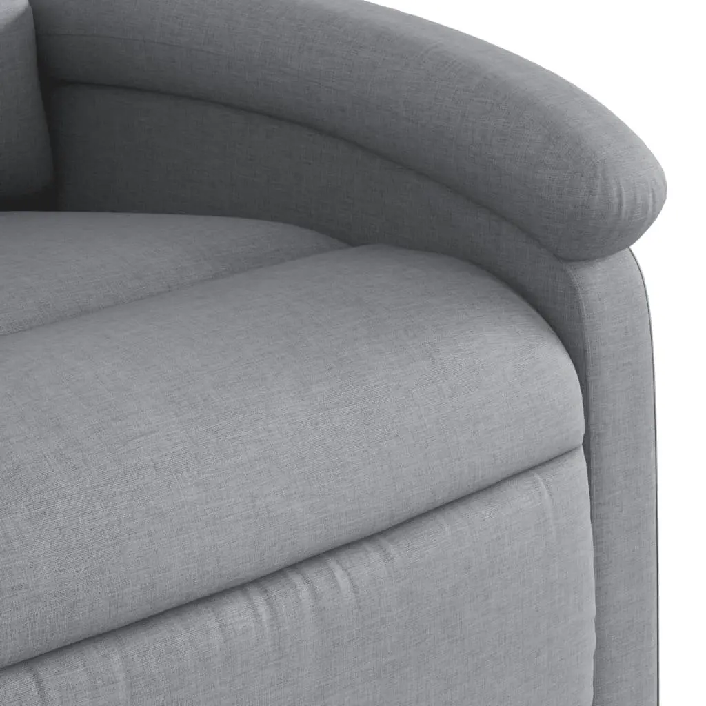 Electric Recliner Chair for Living Room Light Grey Fabric