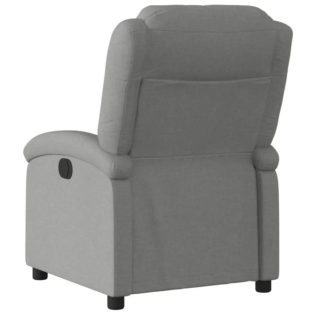 Electric Recliner Chair for Living Room Grey Fabric 135 Degrees