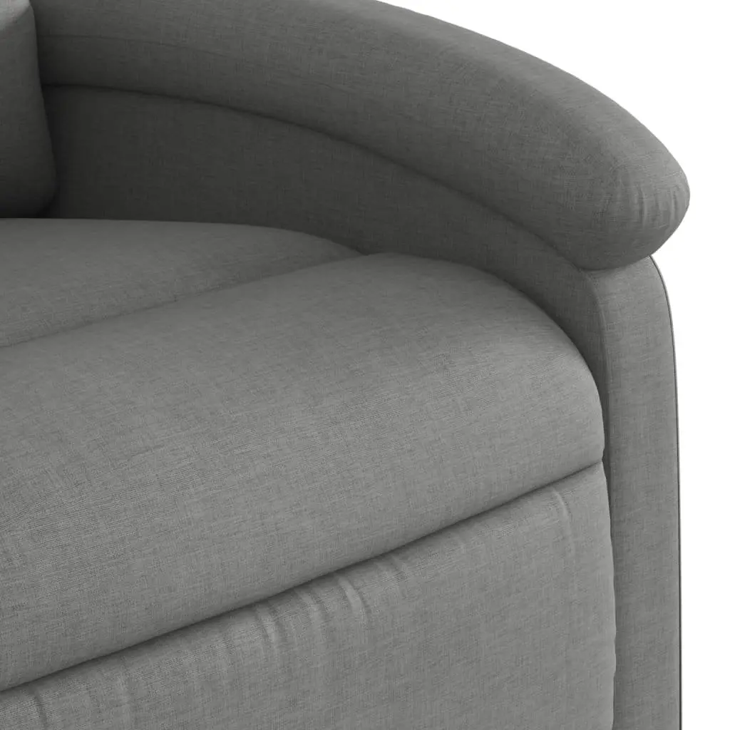 Electric Recliner Chair for Living Room Grey Fabric 135 Degrees