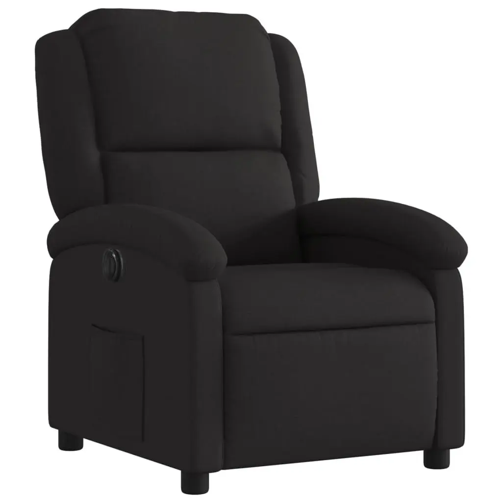 Electric Recliner Chair for Living Room Black Fabric Motorized Adjustable Footrest