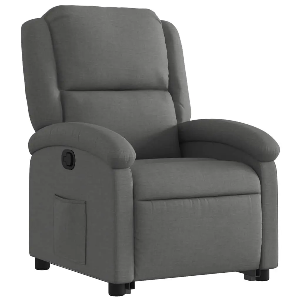 Recliner Chair for Living Room Dark Grey Fabric Power Lift Electric Motor Manual