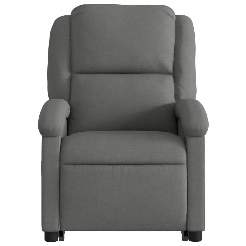 Recliner Chair for Living Room Dark Grey Fabric Power Lift Electric Motor Manual