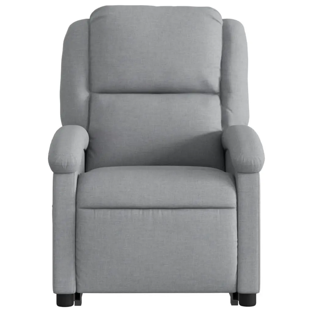 Grey Fabric Power Lift Massage Recliner Chair