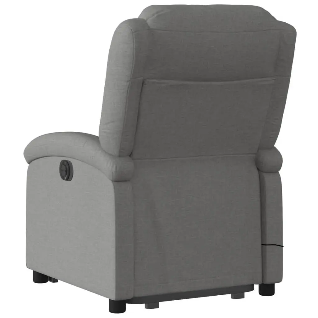 Electric Massage Recliner Chair for Living Room Grey Fabric