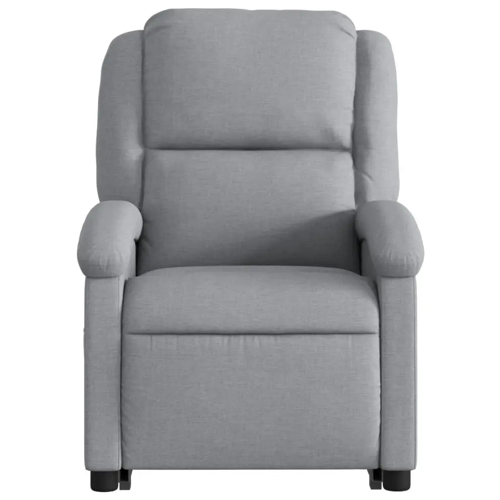 Electric Recliner Chair for Living Room Light Grey Fabric