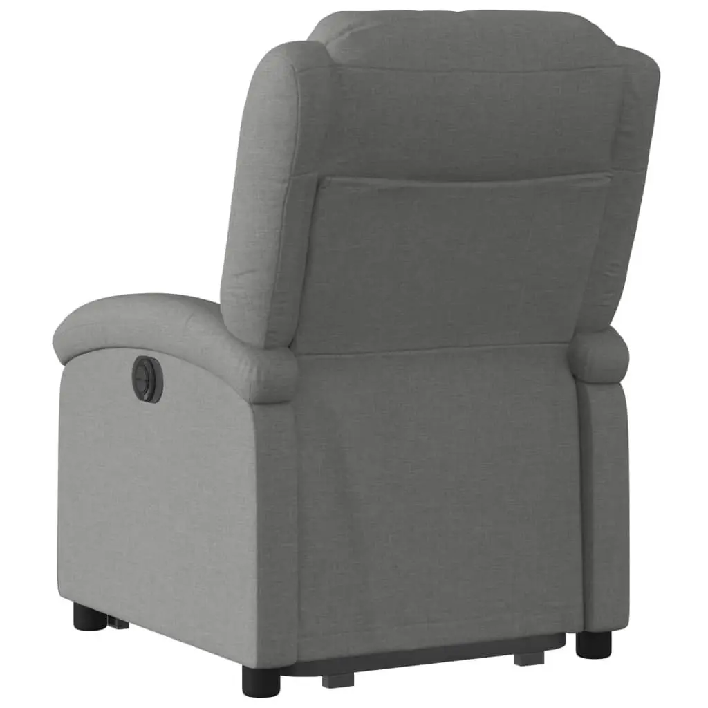 Electric Recliner Chair for Living Room Grey Fabric 135 Degrees