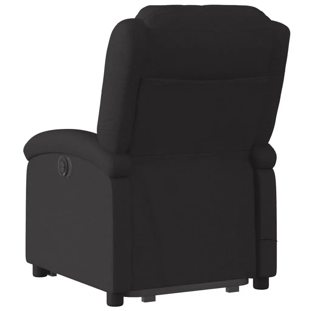 Electric Massage Recliner Chair for Elderly Black Fabric Power Lift and Recline