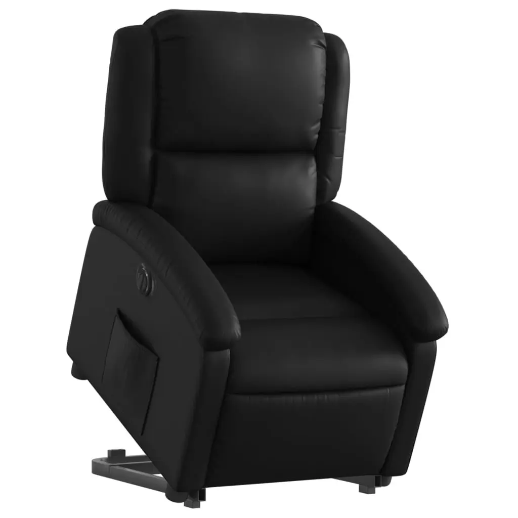 Electric Recliner Chair for Living Room Black Faux Leather