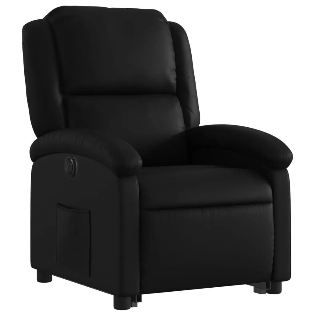 Electric Recliner Chair for Living Room Black Faux Leather