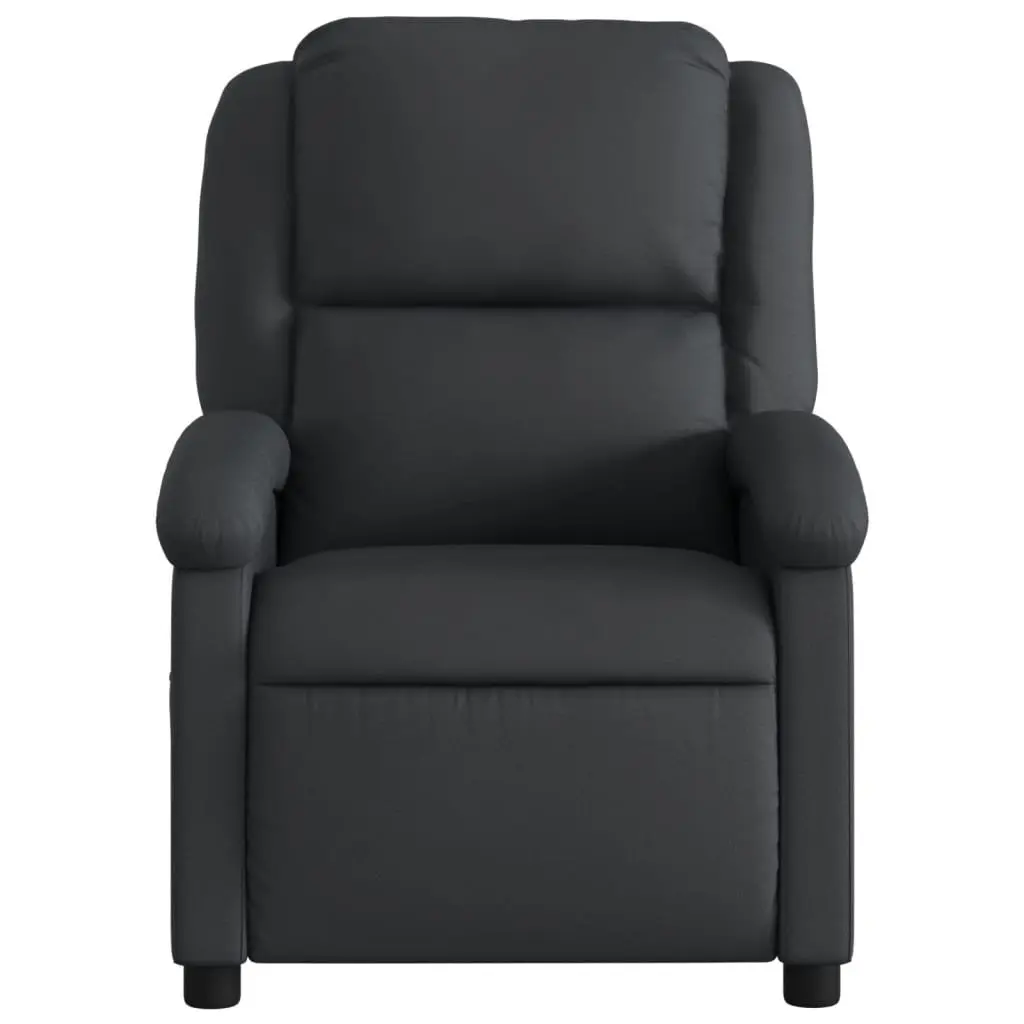 Electric Recliner Chair for Living Room Black Leather Adjustable Footrest Backrest