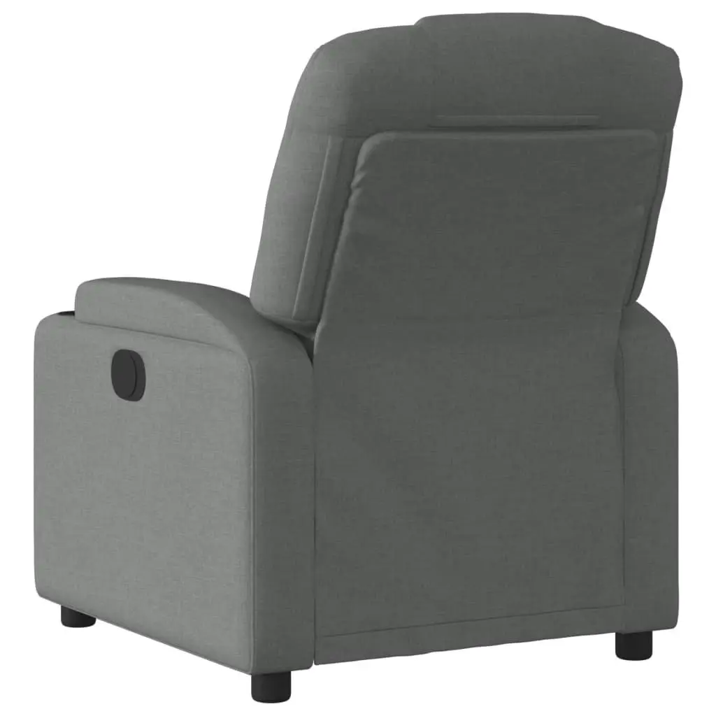 Recliner Chair for Living Room Grey Fabric Manual Recline with Cup Holders and Side Pocket