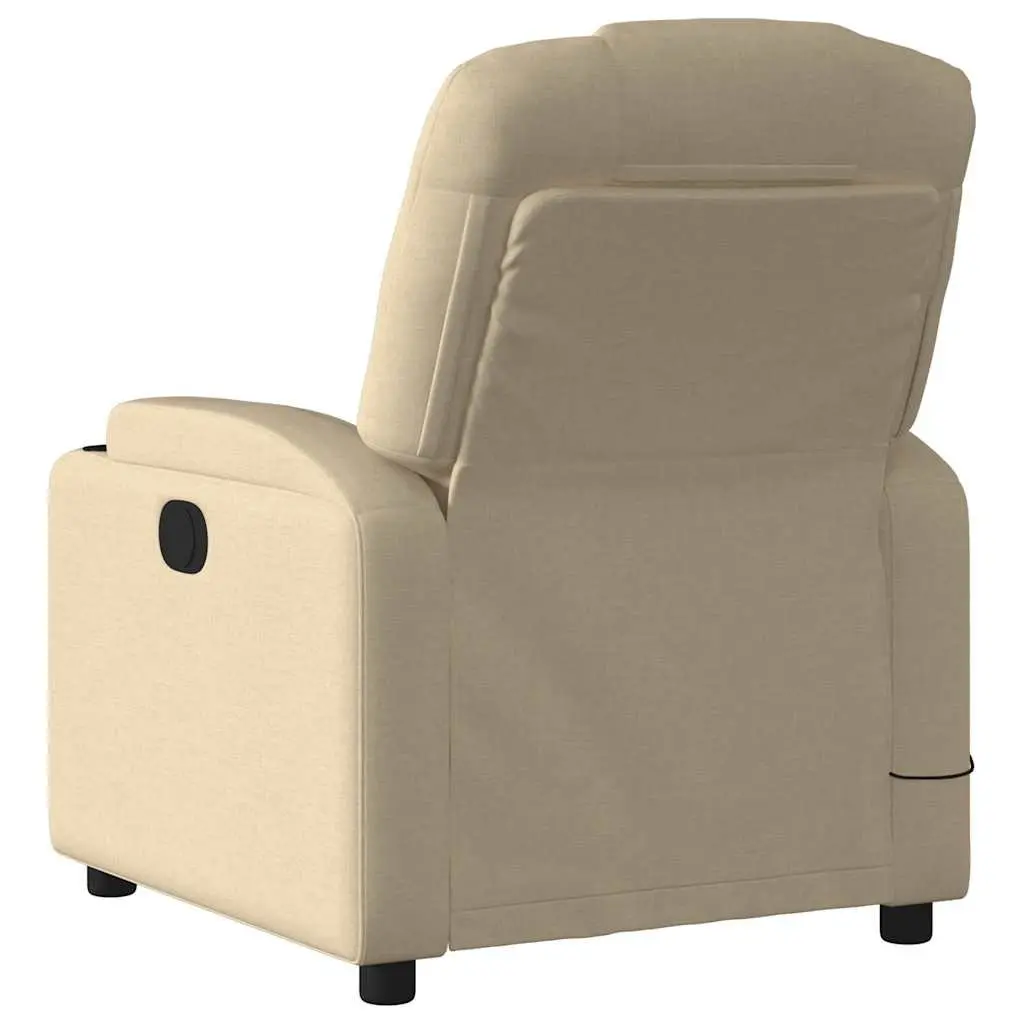 Cream Electric Massage Recliner Chair