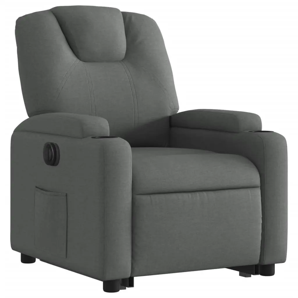 Electric Stand Up Recliner Chair for Living Room Grey Fabric