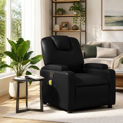 Specifications for the Black Faux Leather Massage Recliner
