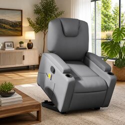 Specifications for Grey Faux Leather Massage Recliner Chair