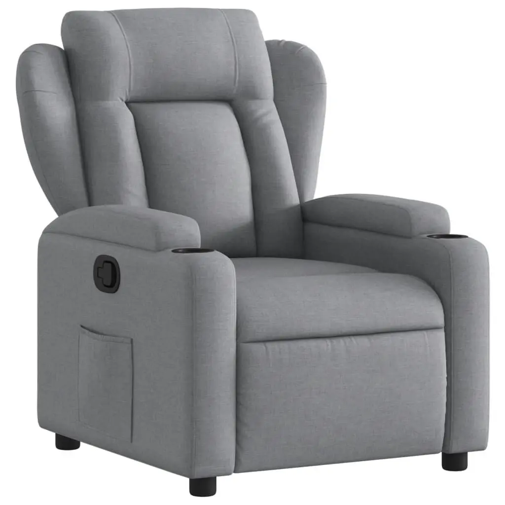 Recliner Chair Manual Reclining Armchair for Living Room Light Grey
