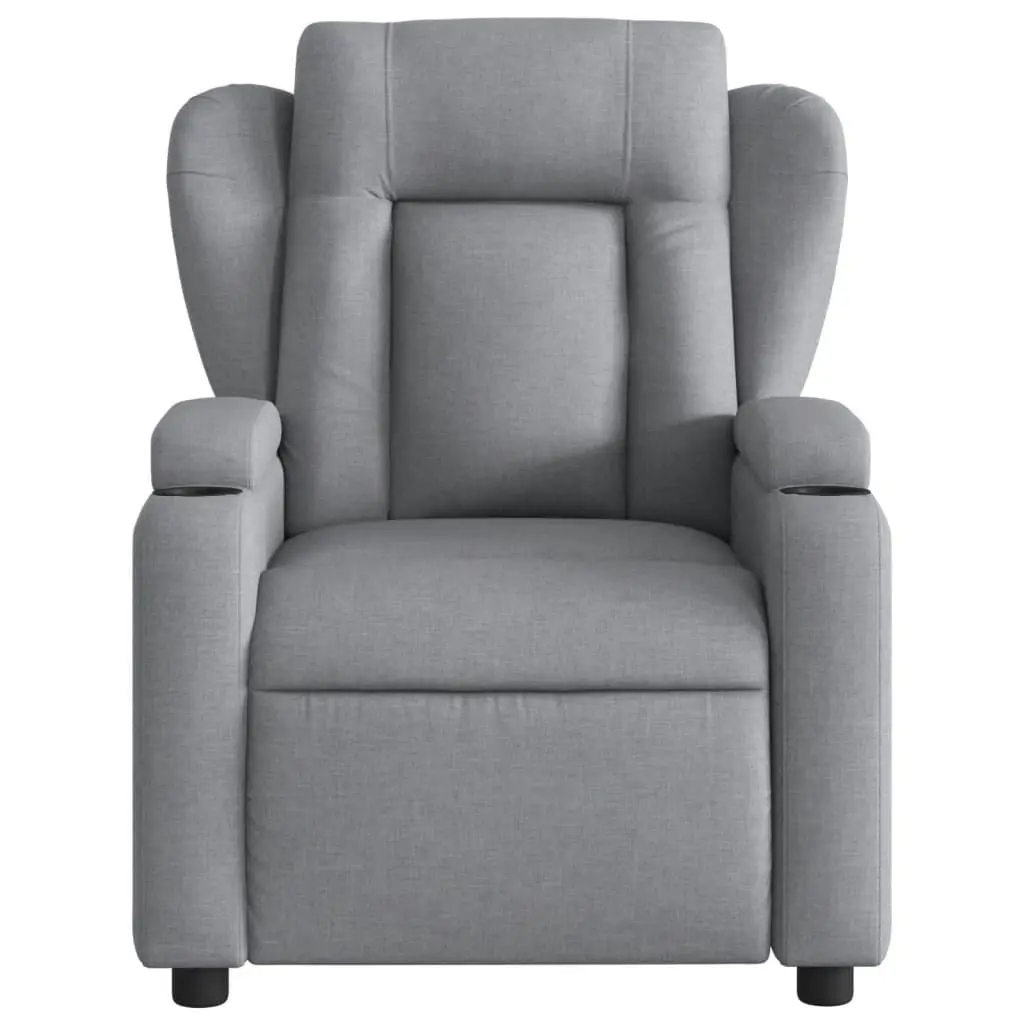 Recliner Chair Manual Reclining Armchair for Living Room Light Grey