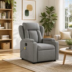 Specifications of Grey Fabric Manual Massage Recliner Chair