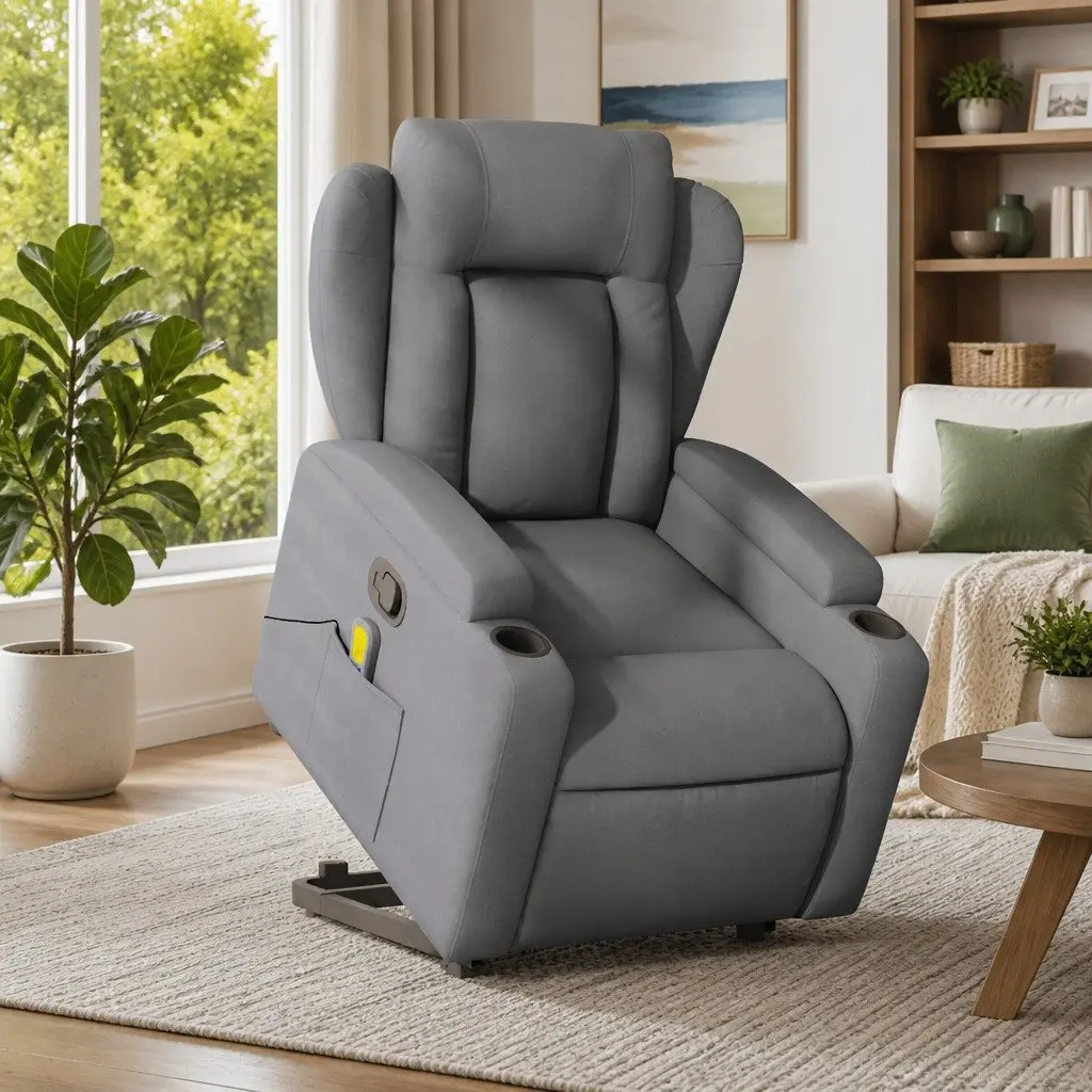 Grey Electric Massage Recliner Chair
