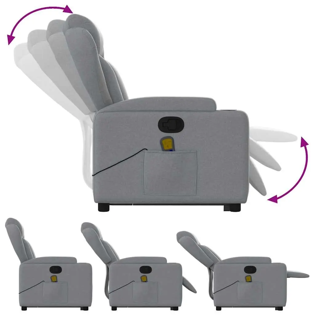 Grey Electric Massage Recliner Chair