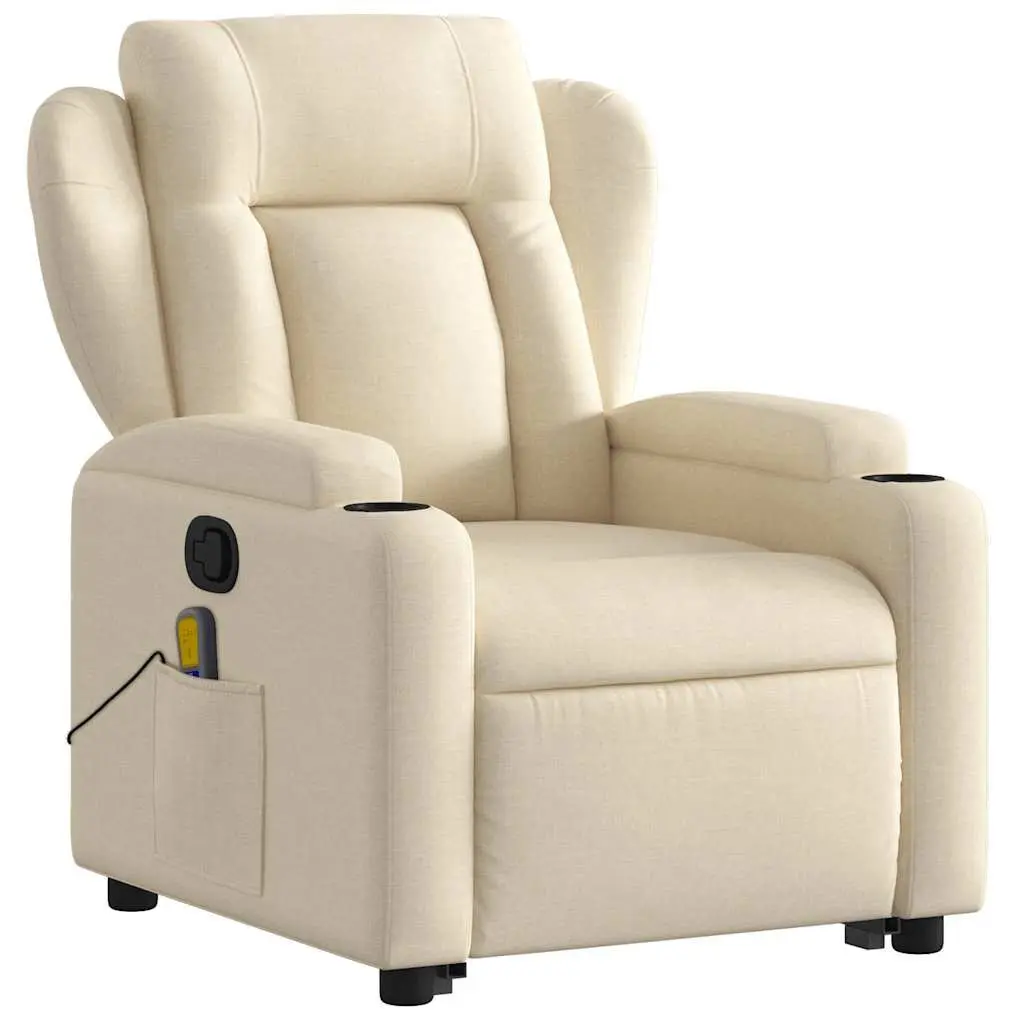 Electric Massage Recliner Chair for Elderly Cream