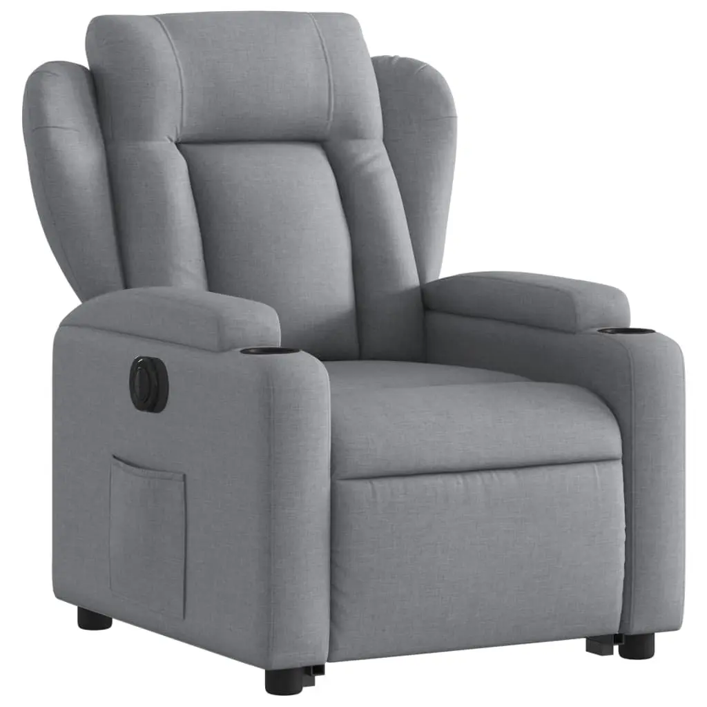 Electric Power Lift Recliner Chair for Home Grey Fabric