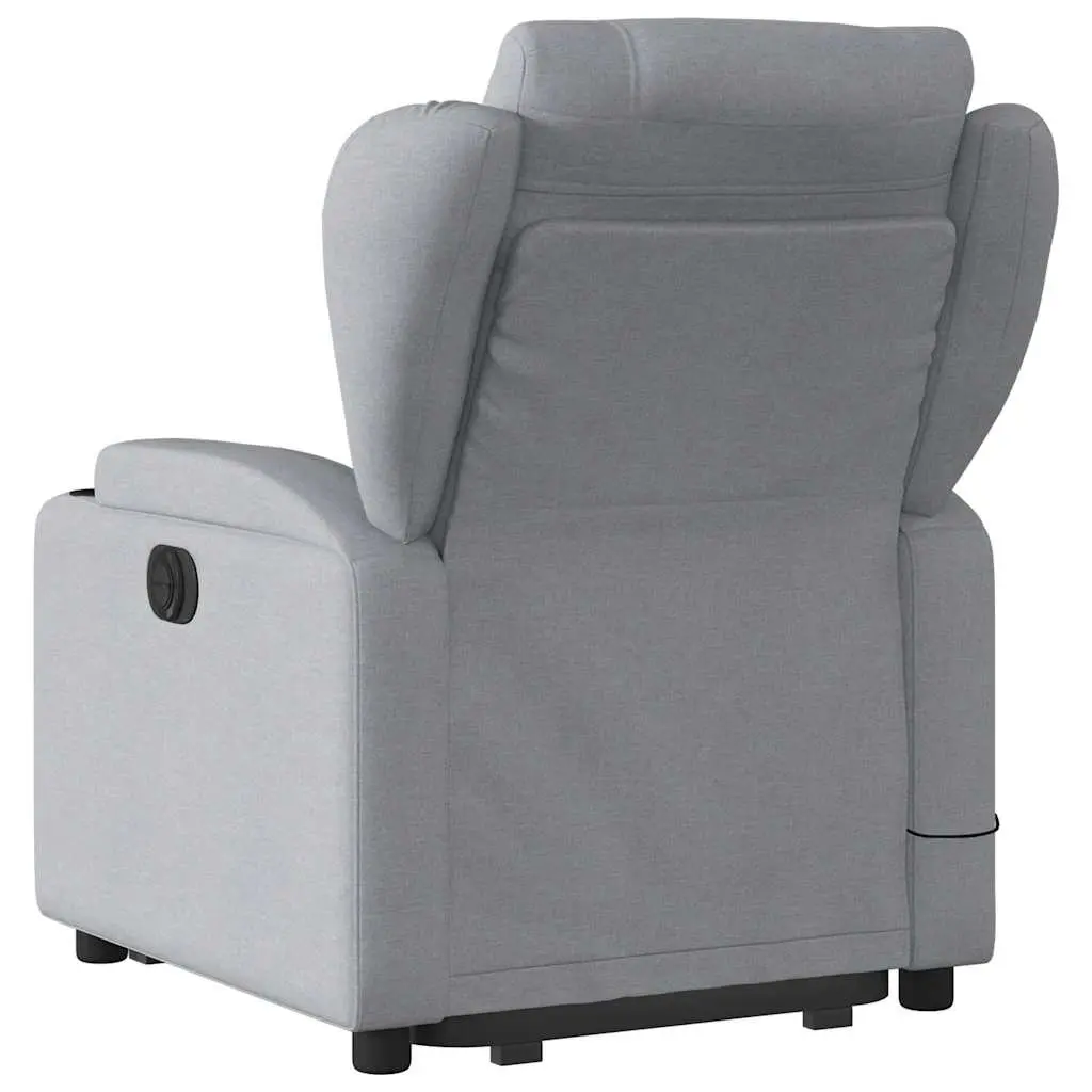 Electric Massage Recliner Chair for Living Room Grey Fabric