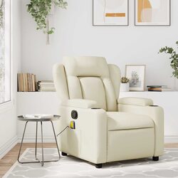 Specifications of Cream Faux Leather Recliner Chair