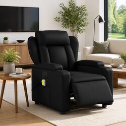 Specifications for Black Faux Leather Massage Recliner Chair