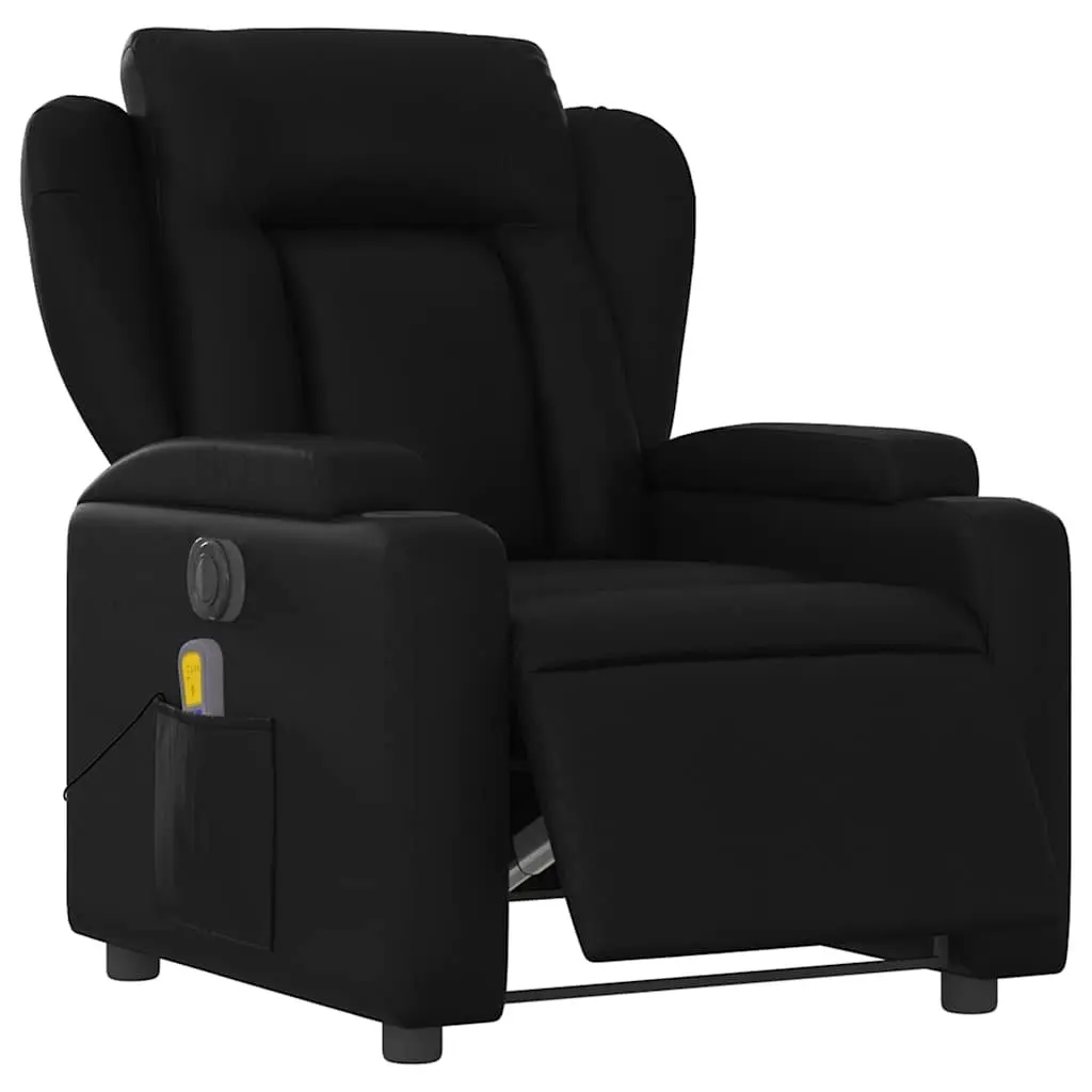 Electric Massage Recliner Chair for Home Leisure Black Faux Leather
