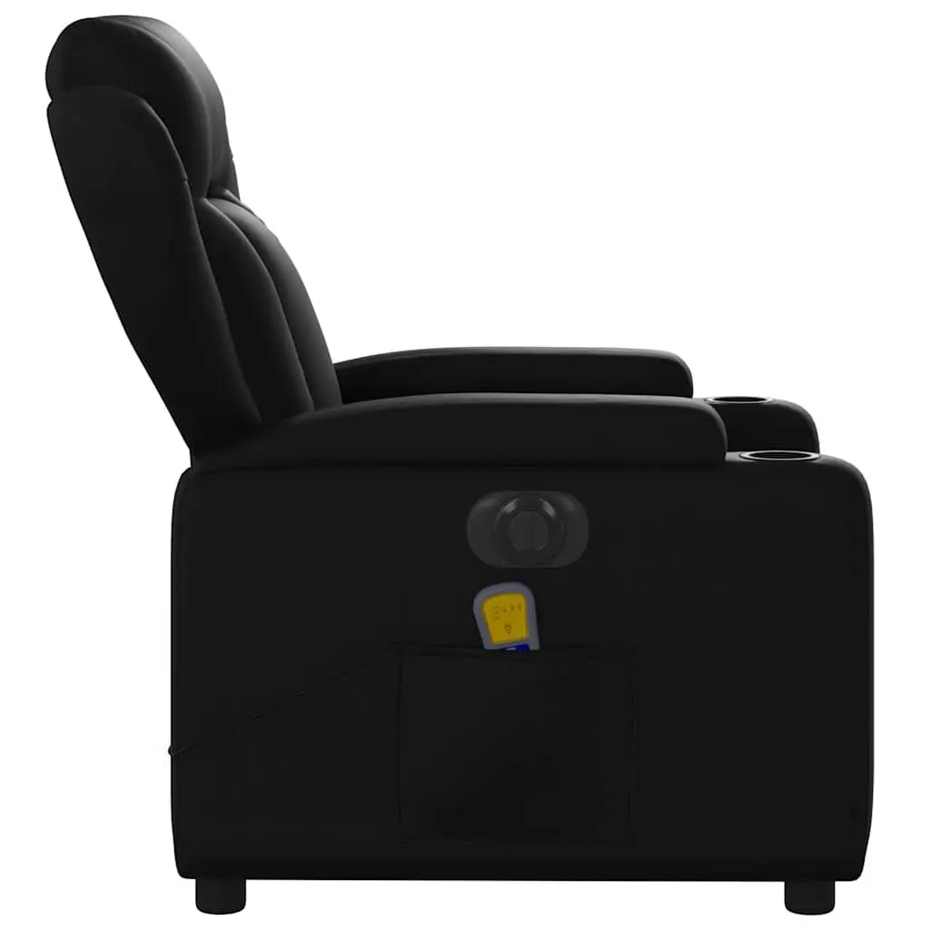 Electric Massage Recliner Chair for Home Leisure Black Faux Leather