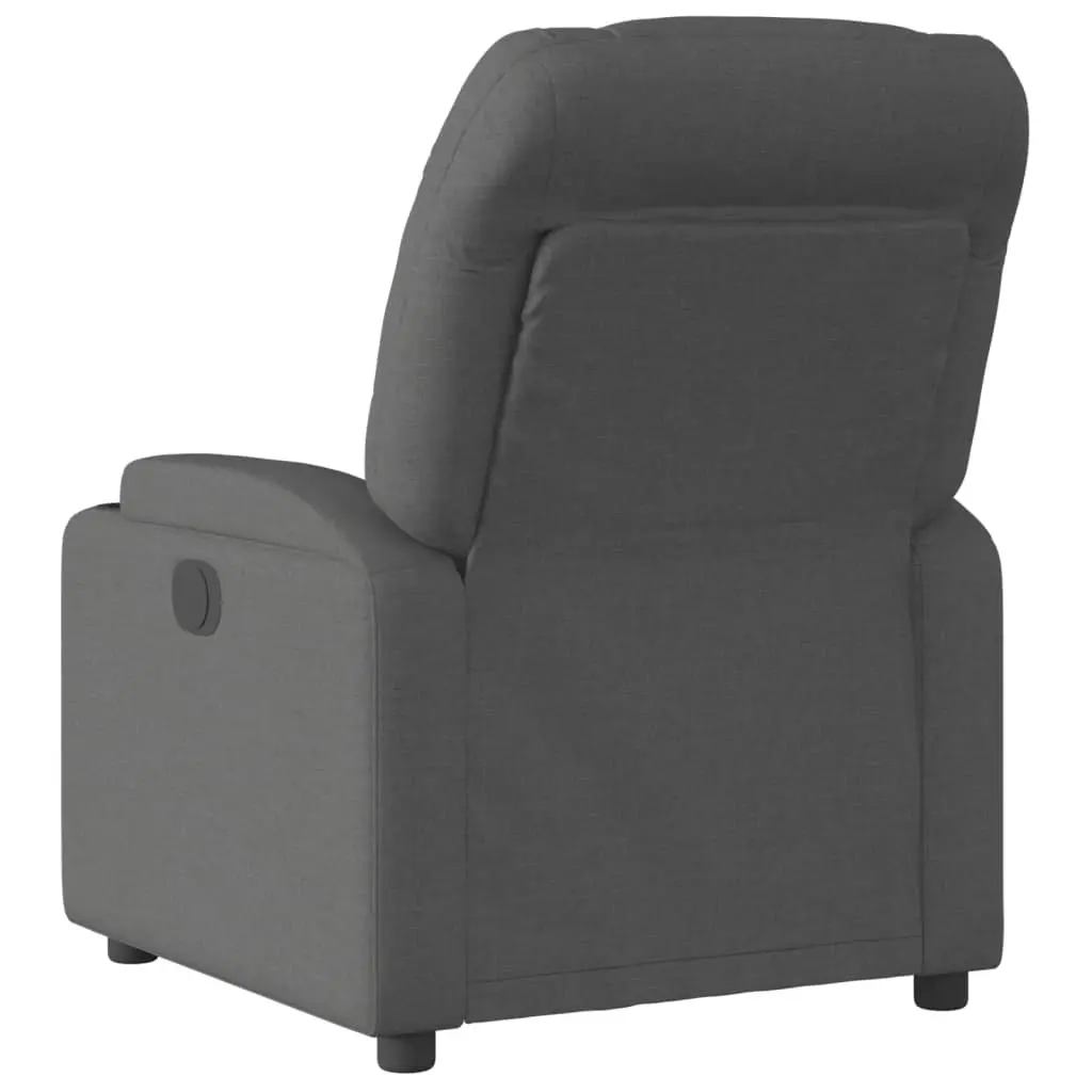 Recliner Chair Manual Reclining Grey Fabric Armchair for Living Room with Cup Holders