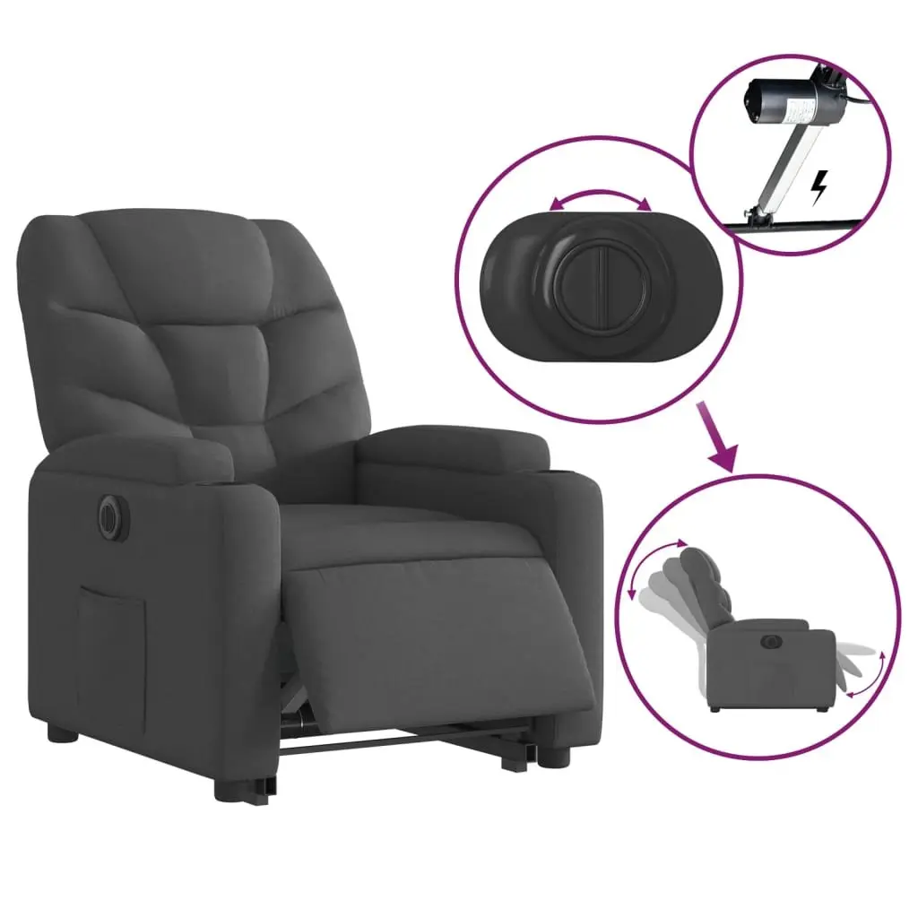 Electric Stand Up Recliner Armchair for Elderly Comfort Grey