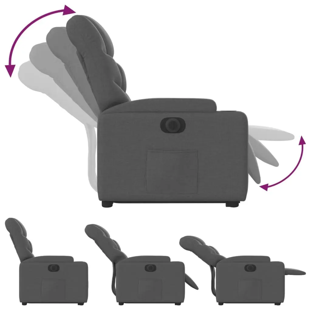 Electric Stand Up Recliner Armchair for Elderly Comfort Grey