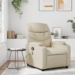 Specifications of the Cream Faux Leather Massage Recliner