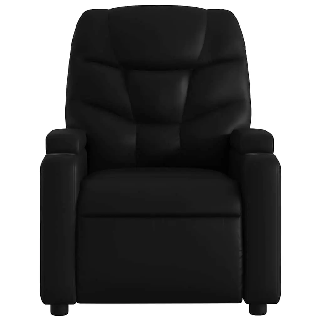 Electric Massage Recliner Chair for Home Use Black Faux Leather